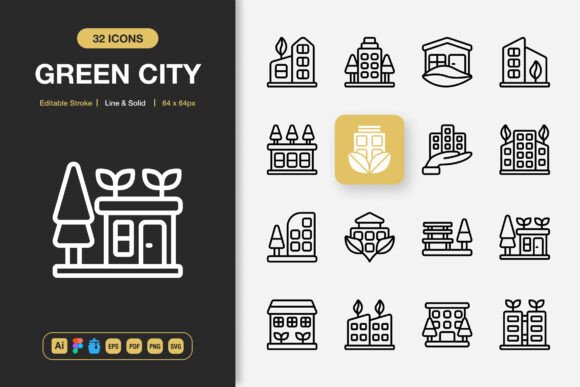 A Brand Designer's Review: Green City Icons for Modern Graphics