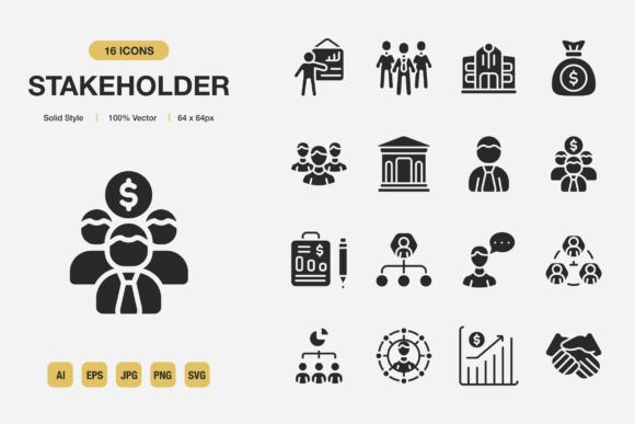 A Designer's Review: Stakeholder Solid Icons for Real Business Branding