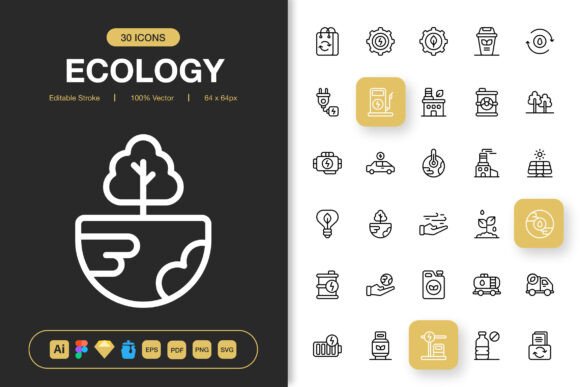 A Graphic Designer's Take on the Ecology Icons Pack
