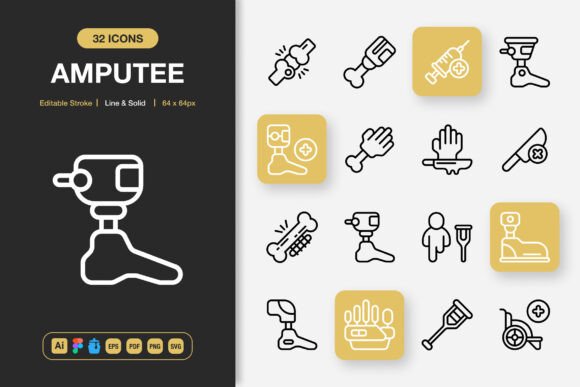 A Review of Amputee Icons: Graphic Assets for Real Client Projects