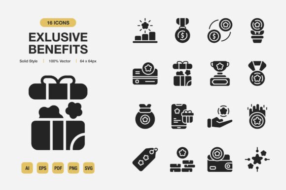 A Review: Using Exclusive Benefits Solid Icons for Local Brand Design