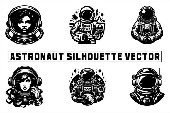 Astronaut Vector Silhouettes: A Stellar Embroidery Choice