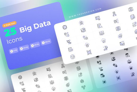 Big Data Icons Set: A Versatile Graphics Tool for Local Brands