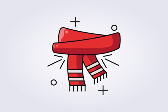 Christmas Scarf Icon: A Versatile Graphic for Seasonal Branding