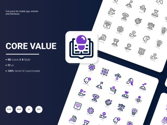 Core Value Icon Pack: Elevate Your Graphics and Icons