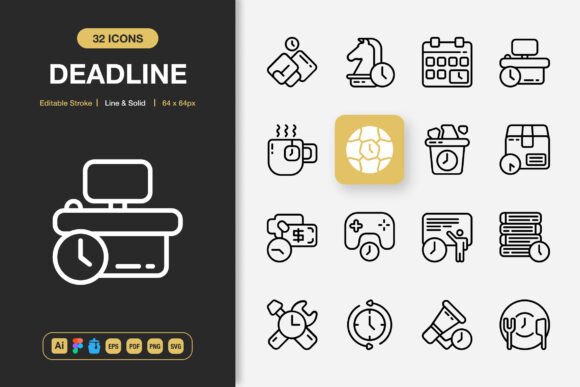 Deadline Icons: Elevate Your Graphics and Icons for Publishing