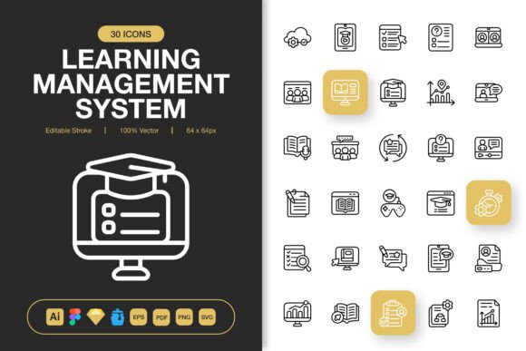 Enhance Your Content with Learning Management System Icons
