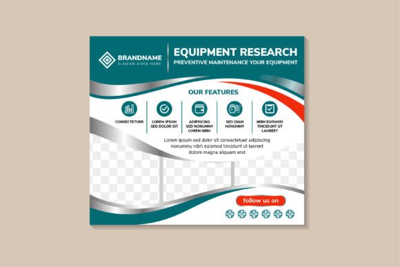 Equipment Research Horizontal Banner: A Versatile Graphics Print Template