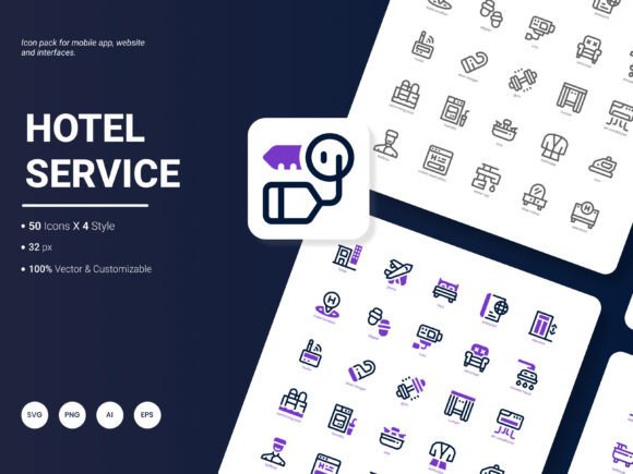 Hotel Service Icon Pack: A Versatile Graphics Tool