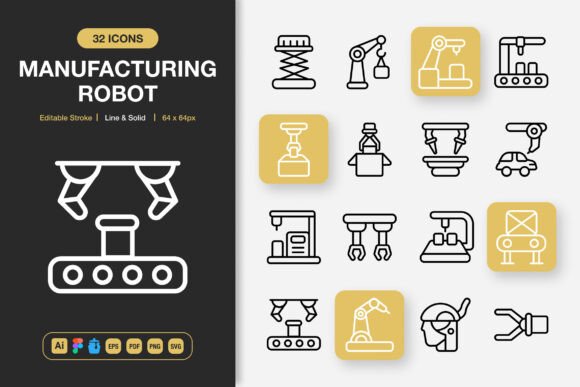 Manufacturing Robot Icons: A Brand Designer’s Review
