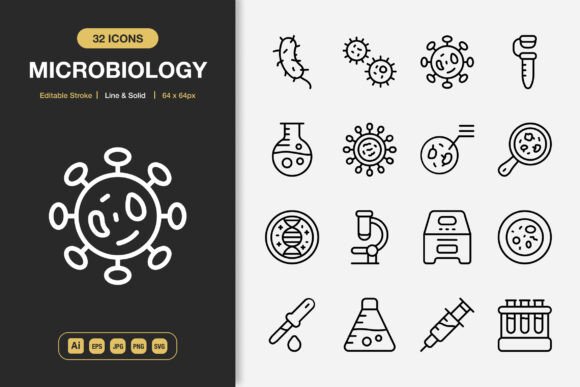 Microbiology Icons: A Perfect Fit for Modern Branding