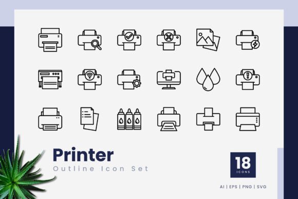 Review: Printer Outline Icons for Embroidery