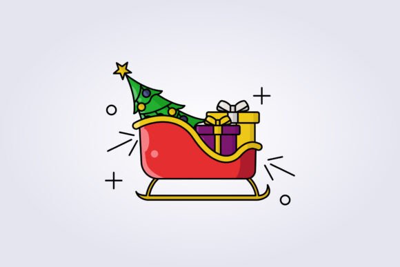 Review: Santa Sleigh Icon Vector Illustration for Graphics