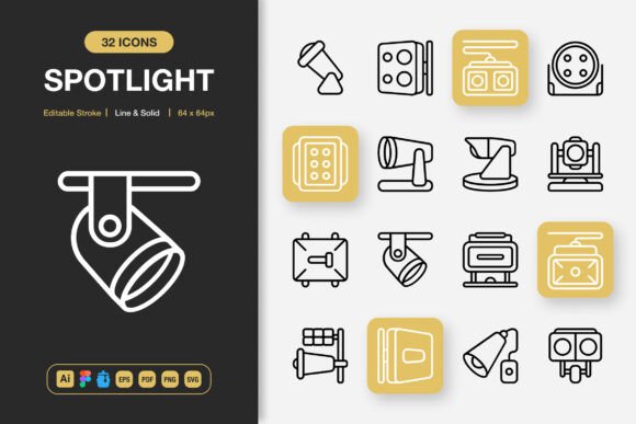 Spotlight Icons: A Graphic Design Asset for Crafters
