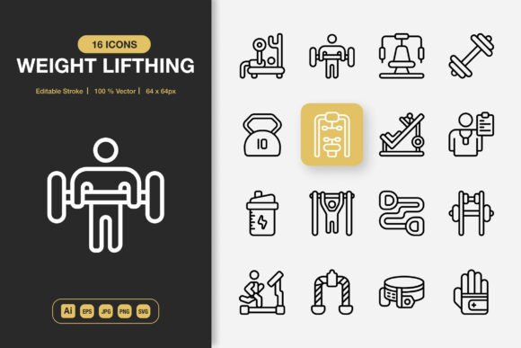 Weight Lifting Icons: A Minimalist Design Review